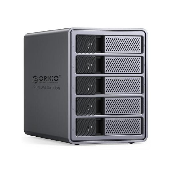 ORICO DS500C3 3.5インチ外付けHDDケース 5ベイ ORICO 3.5インチ HDDケース Type-C接続 5ベイ ドライブケース DS500C3