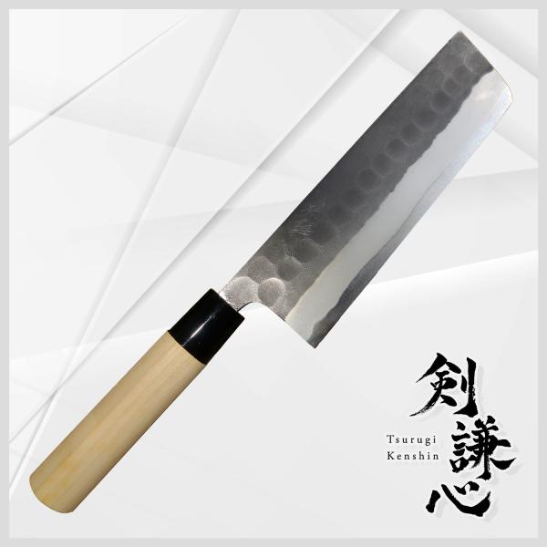 関の刃物 菜切包丁 165mm 無印 白鋼 2号 三枚合 黒打 薄刃包丁 野菜切 関の刃物 菜切包丁 165mm 無印 白鋼 2号 三枚合 黒打 薄刃包丁