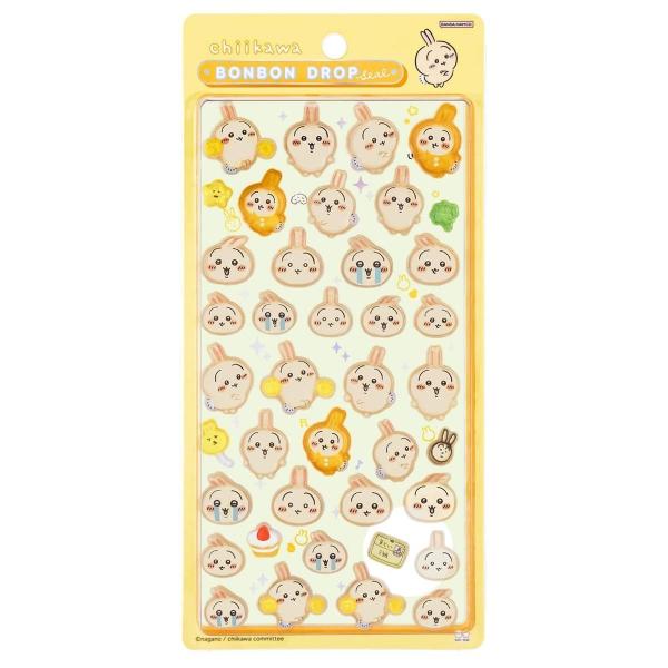 ちいかわ ボンボンドロップシール ぷっくり レジン風 立体 ステッカー デコ 手帳 ノート サンスター文具 うさぎ