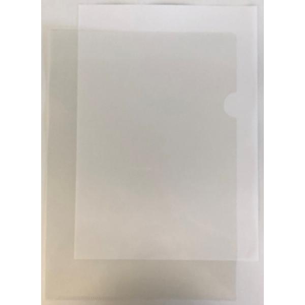 クリアファイルのみ 100枚以上 まとめ売り A4 カルテフォルダー 100枚 ヨコ置き 上見出し 見開きタイプ マチ付