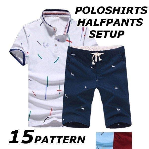 18春夏セットアップメンズポロシャツ半袖ハーフパンツ上下セットブランド黒無地柄おしゃれ春夏秋代30代40代50代 Michell Michell 通販 Yahoo ショッピング