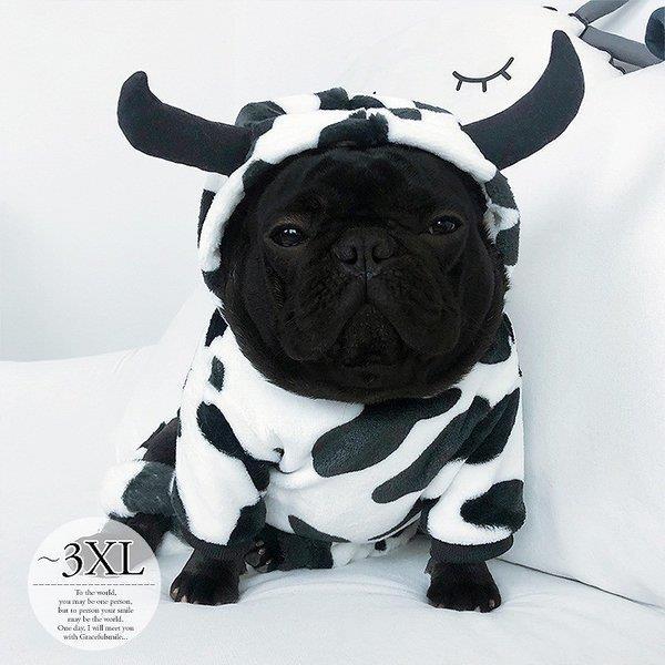 犬 服 秋冬 お洒落 フリース 中型犬 コート ロンパース 暖かい ペット服 猫 服 アニマル柄 牛 耳 しっぽ 着ぐるみ ホワイト ブラック おしゃれ ギフト Abg56 Xrxsqing Michell 通販 Yahoo ショッピング