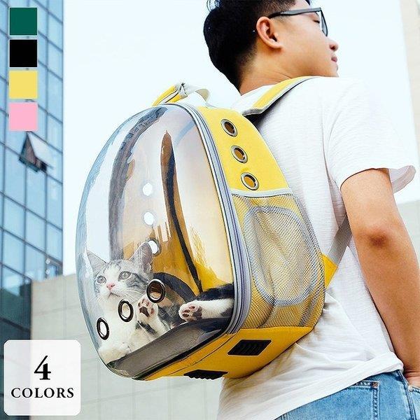 ペット キャリー ケース 犬 キャリーケース 猫 キャリーバッグ ケージ リュックキャリー 2way クリア 透明 リュックタイプ イエロー ピンク グリーン Abh46 Xrxsqing Michell 通販 Yahoo ショッピング