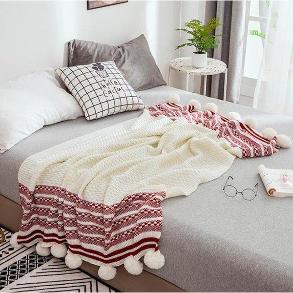 かわいい ブランケット 大判 ひざ掛け 北欧 ポンポン 毛布 シングル ベッドカバー ダブル 布団カバー おしゃれ ボンボン ソファーカバー 白 タオルケット Xrxsuqi Michell 通販 Yahoo ショッピング