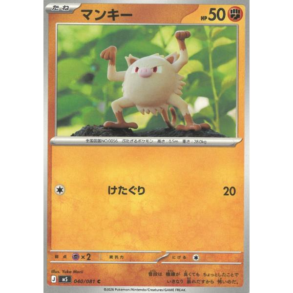 ポケモンカードゲーム  アビスアイ  040/081　マンキー　【C】 中古　トレカ　美品