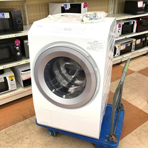 （店）『家財おまかせ便発送C』中古品 東芝 TW-127XH4L ドラム式洗濯乾燥機 左開き 洗濯12kg 乾燥7kg グランホワイト 洗濯機 2025年製『沖縄県・離島配送不可』