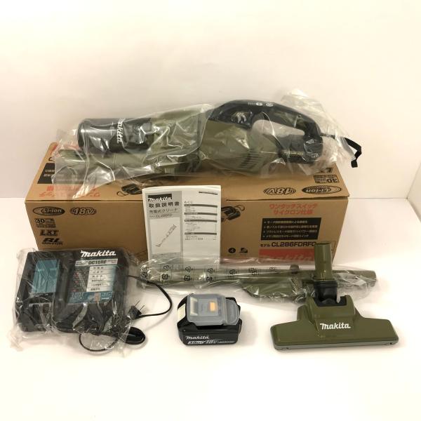 未使用品 makita マキタ CL286FDRFO 充電式クリーナ オリーブ 充電器・バッテリ1個・外箱付 『送料無料 ※沖縄県・離島配送不可』