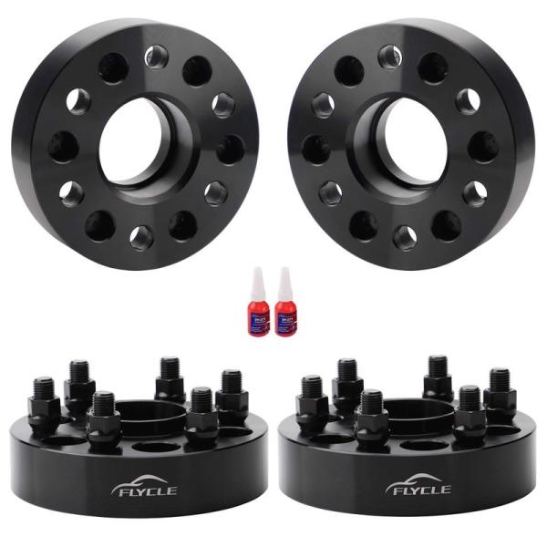Flycle 4ピース 1.50インチ (38mm) Hubcentric 6x120 ホイールスペーサー 14x1.5 スタッド付き 66