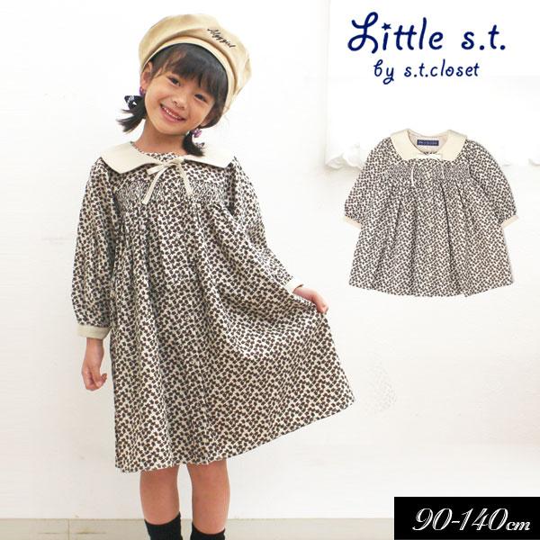 子供服 ティペット付き ワンピース Little s.t.by s.t.closet