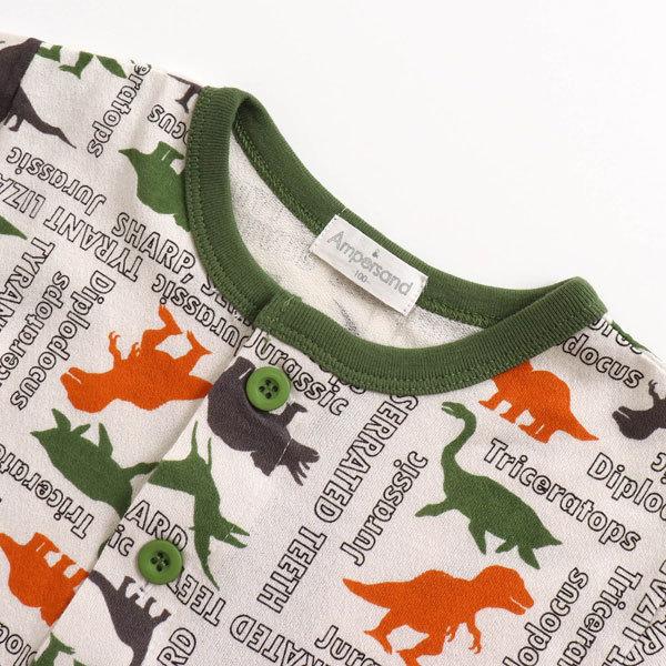 子供服 Ampersand アンパサンド 前開き 総柄 パジャマ 恐竜ロゴ キッズ 男の子 子ども 21夏 L ミッキーキッズ 通販 Yahoo ショッピング