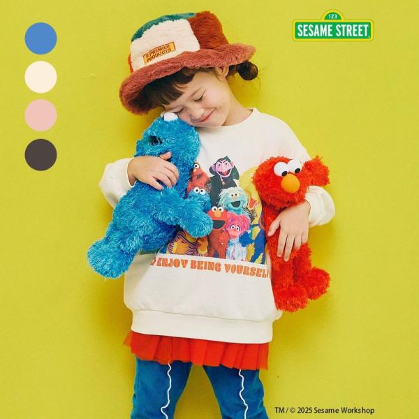 セール 子供服tp.premier ピードットプルミエ SESAME STREET コラボトレーナーキッズ  シンプル 裏毛 かわいい セサミストリート 2025秋冬 爆買