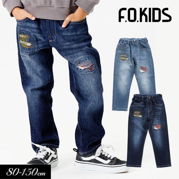 F.O.KIDS（エフオーキッズ） 子供服 エイジング デニム パンツ 10分丈