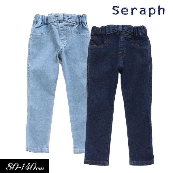 21春 Seraph セラフ ハイパーストレッチ スキニー デニム 10分丈 キッズ 女の子 子ども リボン 可愛い S ミッキーキッズ 通販 Yahoo ショッピング