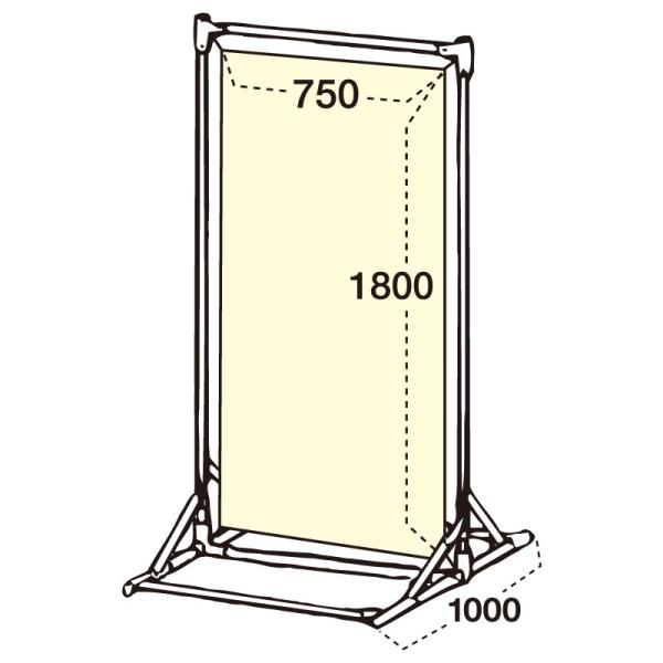 スクリーンフレーム（シートサイズ：W750×H1800用）店頭大型看板（屋外
