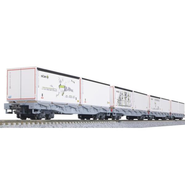 レーティッシュ鉄道 長物車 R-w(コンテナ積載) 4両セット 【KATO・10-1892】