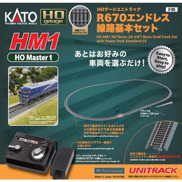 カトー（KATO） HOゲージユニトラック HM1 R670エンドレス線路基本