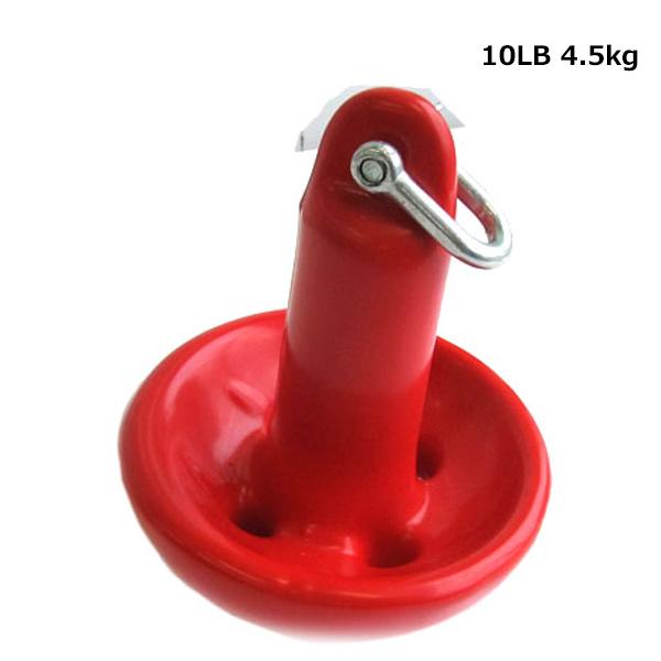・カラー：レッド・重さ：約4.5kgマッシュルーム型 アンカーゴムラバーで覆われたPVC加工なので、アンカーの上げ下ろし時の船体に傷をつけにくいです。水上オートバイ、ジェットスキー、小型ボート、小型船舶に最適です。※底が丸く地面などとの接触...