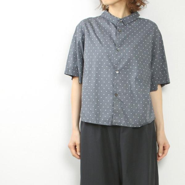 prit（プリット） 5分袖ドットショートシャツ P82635 : MIDLAND SHIP