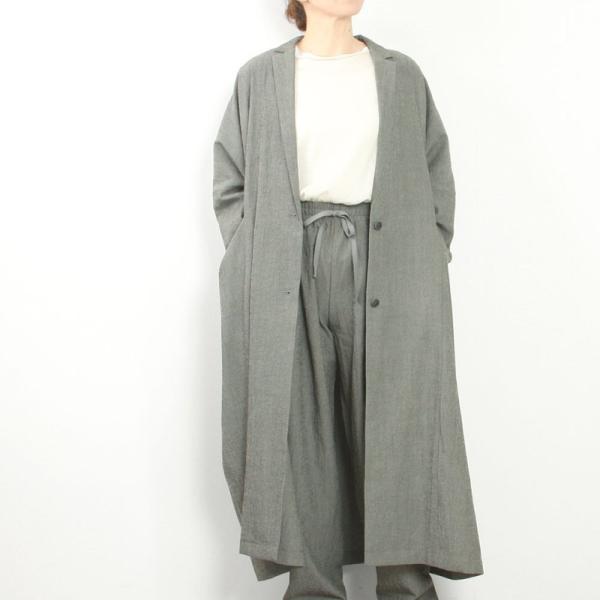 evam eva エヴァムエヴァ wool long jacket E263T082