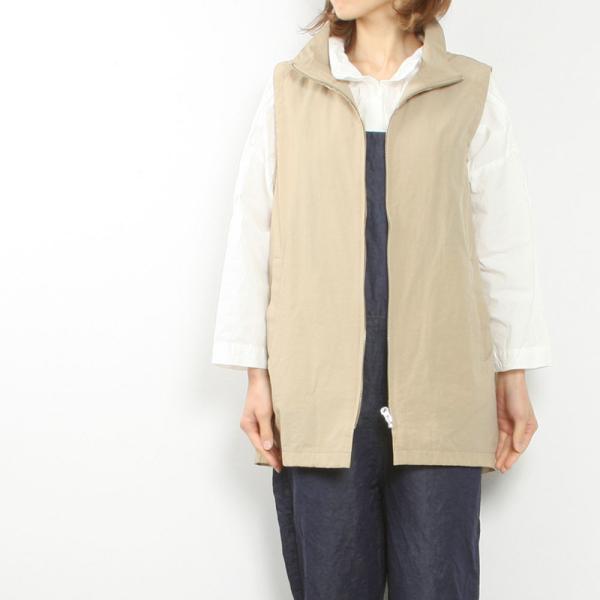 prit（プリット） （OUTLET）prit スタンドカラー裾ヒモZIPベスト