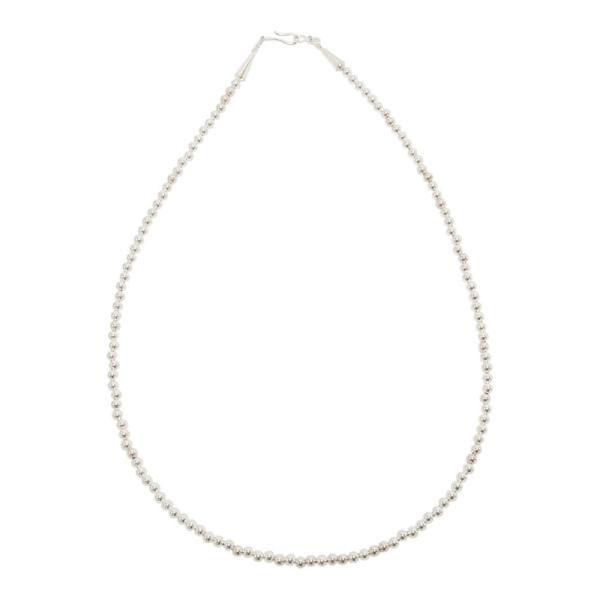 【即決可】エリッカニコラスビゲイナバホパール4mm 55cm燻silver925 ERICKA NICOLAS BEGAY エリッカニコラスビゲイ ナバホパールネックレス