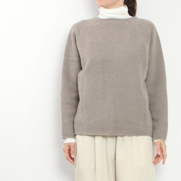 evam eva エヴァムエヴァ renew-wool raglan pullover E253K102 evam eva（エヴァムエヴァ） renew-wool raglan pullover E253K102