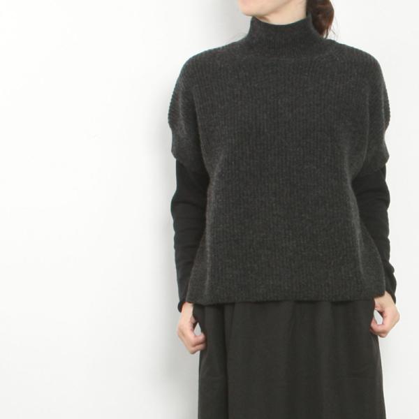 evam eva（エヴァムエヴァ） wool fox aze vest E253K199 : MIDLAND