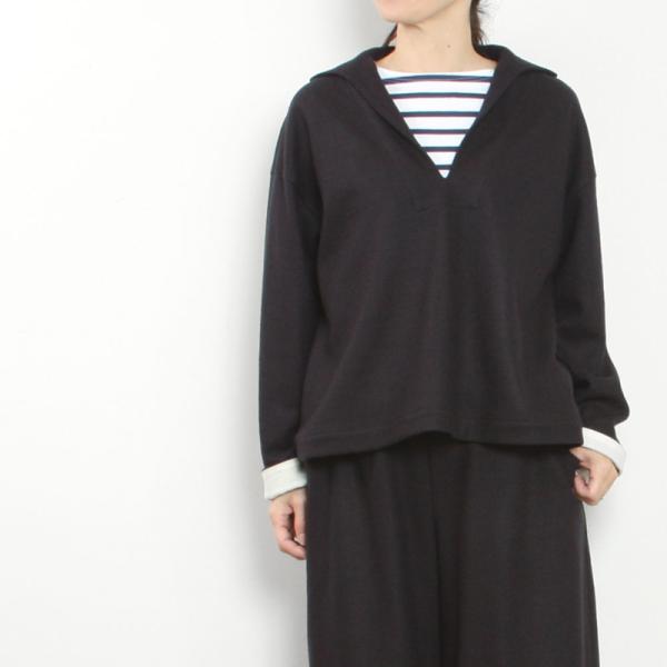 Vent douest ヴァンドウェスト 圧縮ウール セーラーカラープルオーバー VE39523 30％OFF）Vent douest ヴァンドウェスト 圧縮ウール セーラーカラー