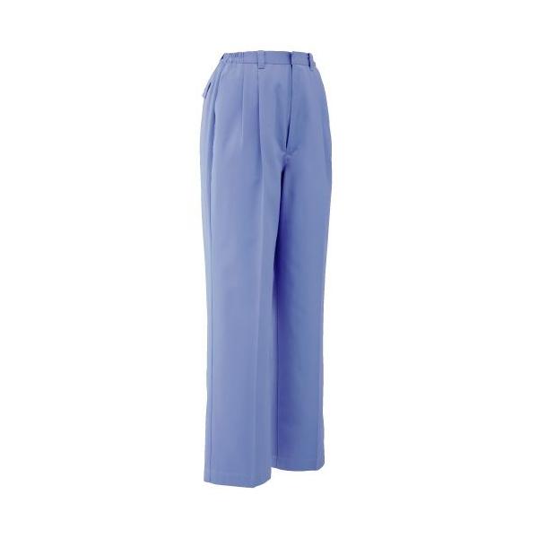 ミドリ安全 女子スラックス L563 下 ライトブルー 作業着 作業服