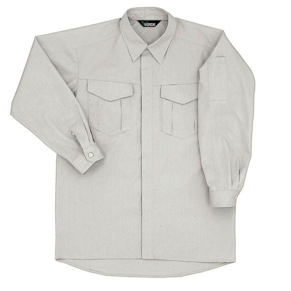 ミドリ安全 混紡 男女兼用長袖シャツ GS2351 上 シルバーグレー 作業着