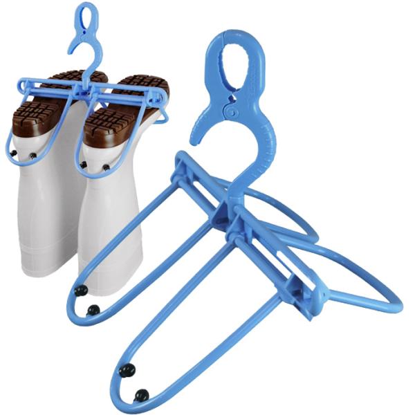 靴備品 水切り 乾燥【素材・材質】ポリプロピレン、PVC、スチール【色】ライトブルー【サイズ】【幅】31.0cm【高さ】29.0cm【厚み】17.5cm【重量】約140g【販売単位】1個【入数】1個【特長】●長靴の乾きが早くなる長ぐつハンガ...