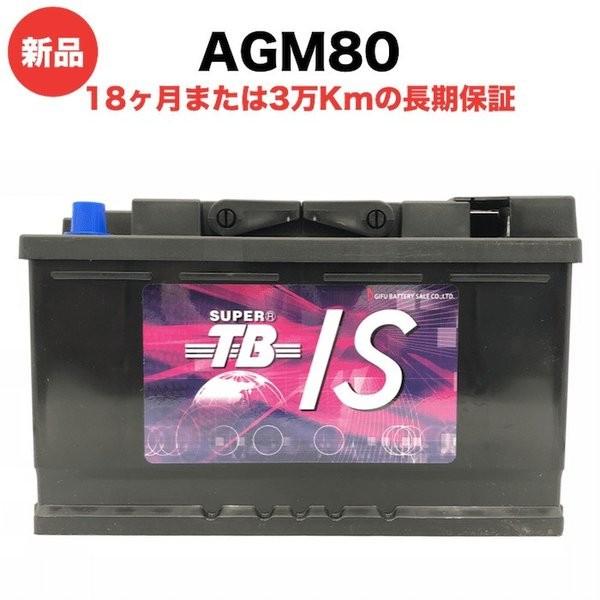 Agm80 新品 欧州車用 アイドリングストップ車用 カーバッテリー 岐阜バッテリー 長期保証 高