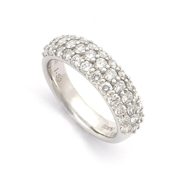 緑屋質屋】特選ジュエリー パヴェダイヤモンドリング 1.50ct Pt900 