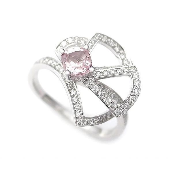 緑屋質屋】ルイヴィトン ピンクトルマリン・ダイヤリング K18WG【中古