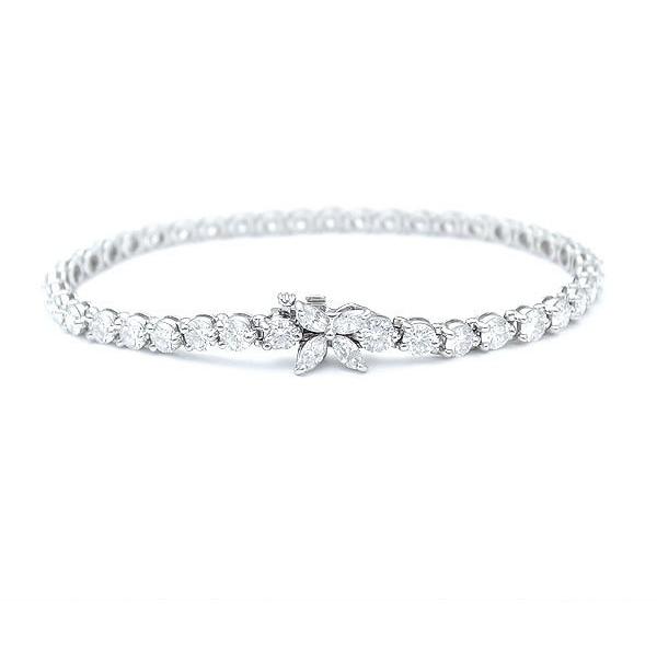 緑屋質屋】ティファニー ビクトリア ブレスレット ダイヤ 6.53ct Pt950  