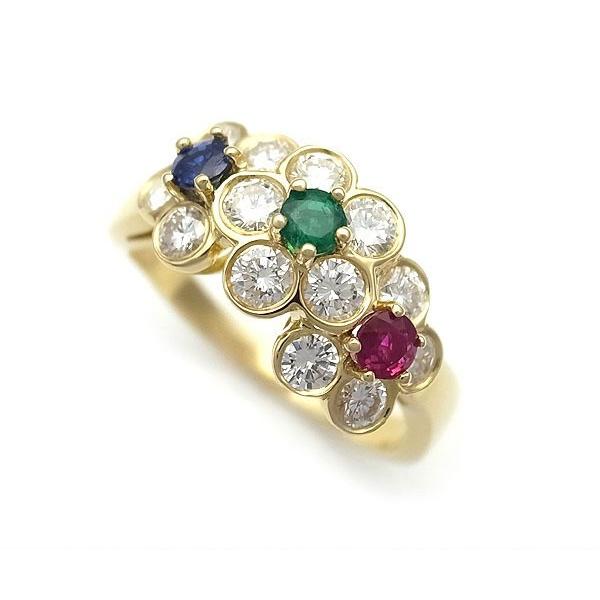 緑屋質屋 訳あり ヴァンクリーフ アーペル 3フラワーリング 中古 緑屋質屋 通販 Yahoo ショッピング