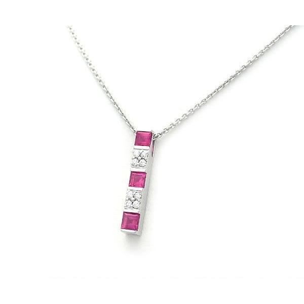 ルビー✖️ダイヤモンド　K18YG ネックレス　【美品】 楽天市場】【緑屋質屋】ブシュロン ルビー・ダイヤ ネックレス