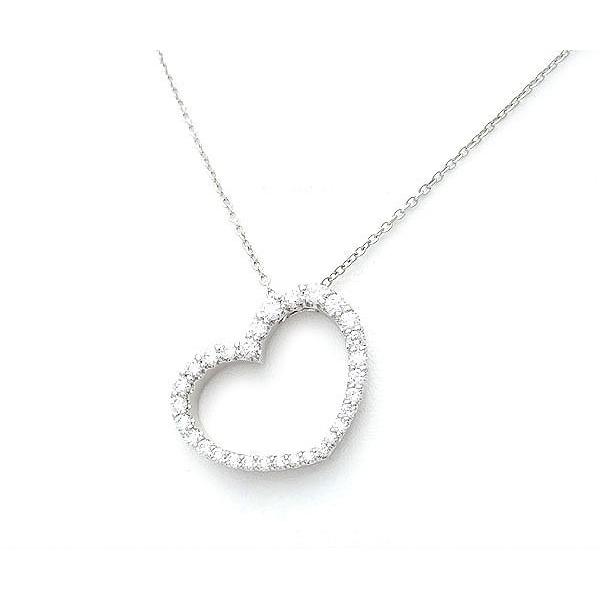 緑屋質屋】ポンテヴェキオ ダイヤハートネックレス 1.01ct K18WG【中古 