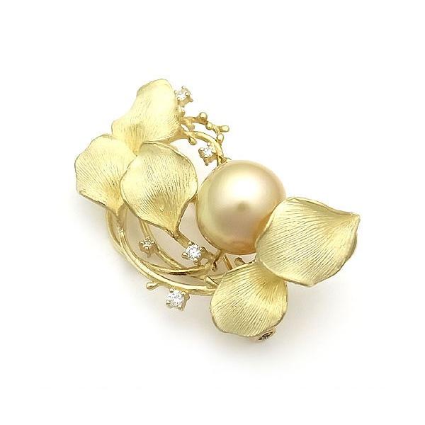 緑屋質屋】特選ジュエリー パールブローチ 12.0mm K18YG【中古】 : 緑