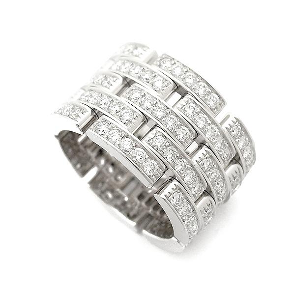 緑屋質屋】【訳アリ】カルティエ マイヨン パンテール リング 5ロウ