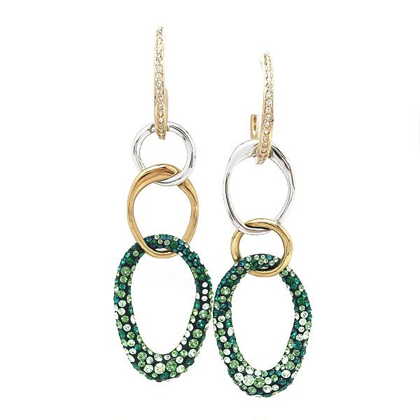 スワロフスキー　ピアス　緑 SWAROVSKI ピアス レディース 18K ゴールド アレルギー対応