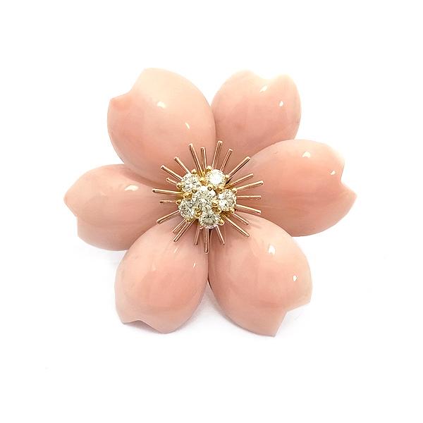 緑屋質屋】ヴァンクリーフ＆アーペル ローズ ド ノエル クリップ