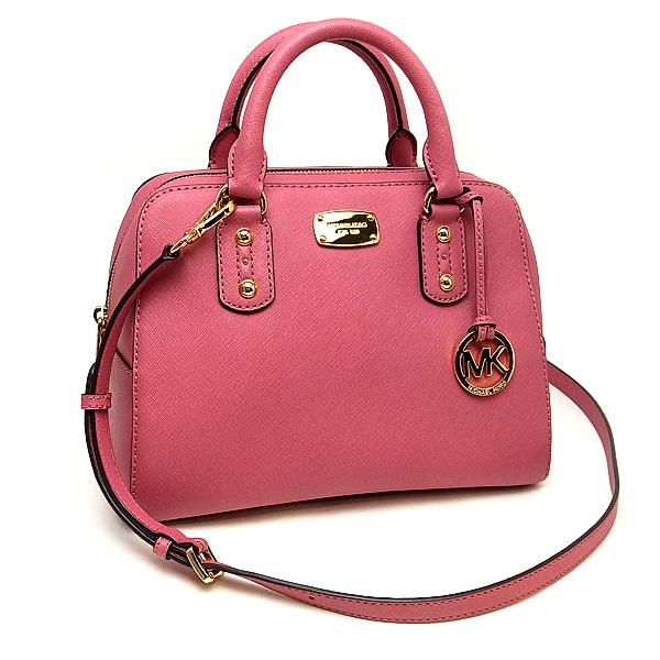 緑屋質屋】マイケルコース 35S7GD2S1L 2WAY バッグ 型押し/ピンク  