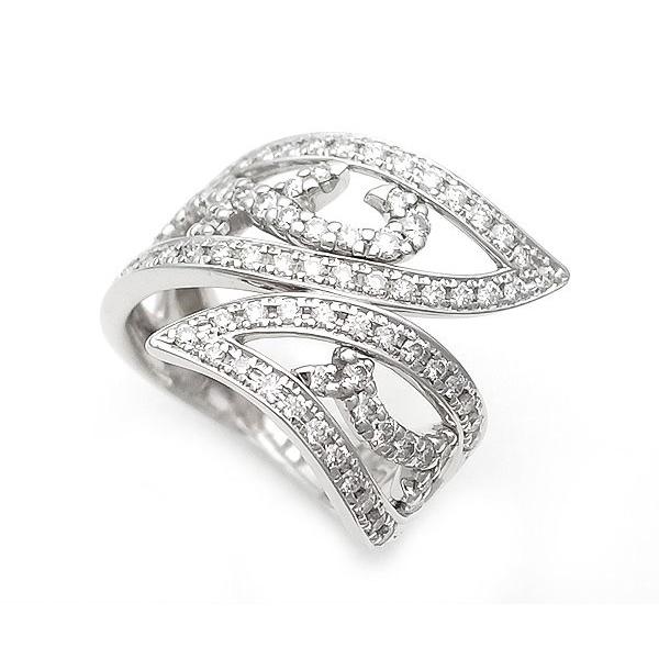 緑屋質屋】特選ジュエリー ダイヤモンドリング 0.90ct K18WG【中古