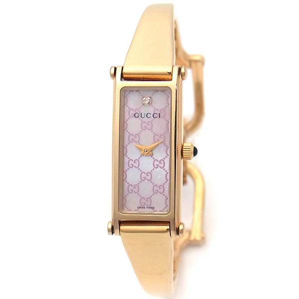 GUCCI 1500L 文字盤ピンクシェル ダイヤ付き シルバー 時計 楽天市場