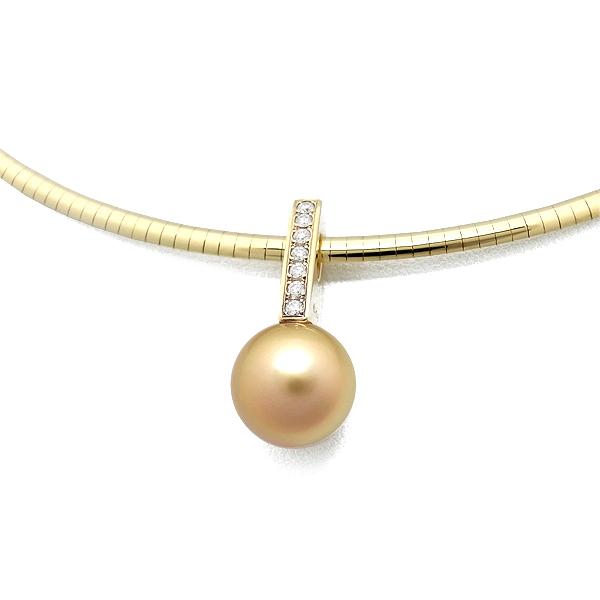 緑屋質屋】ミキモトゴールデンパール ペンダント ネックレス  