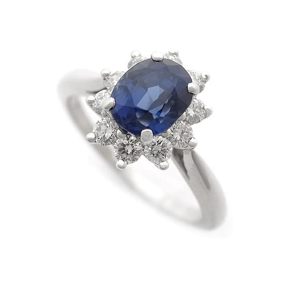 緑屋質屋】ティファニー サファイア・ダイヤ リング 1.34ct PLAT 緑屋質屋】ティファニー サファイア・ダイヤ リング 1.34ct PLAT