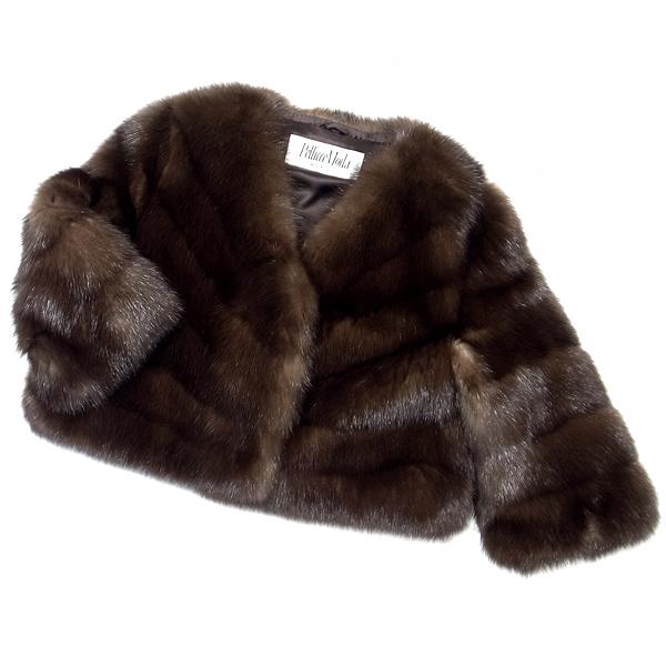 毛皮コート SAGA MINK サガミンク 逆毛 恵まれ ハーフコート ダーク  