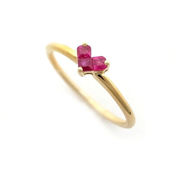 緑屋質屋】スタージュエリー ミステリアスハート リング ルビー 0.13ct  