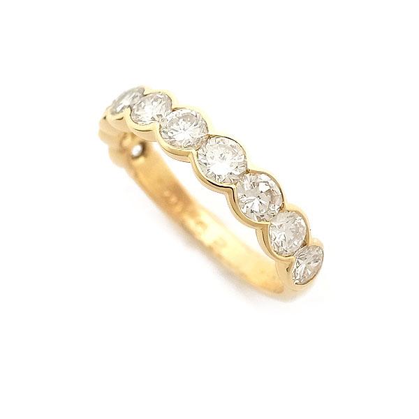 緑屋質屋】メレリオディメレー ダイヤモンド リング K18YG【中古 